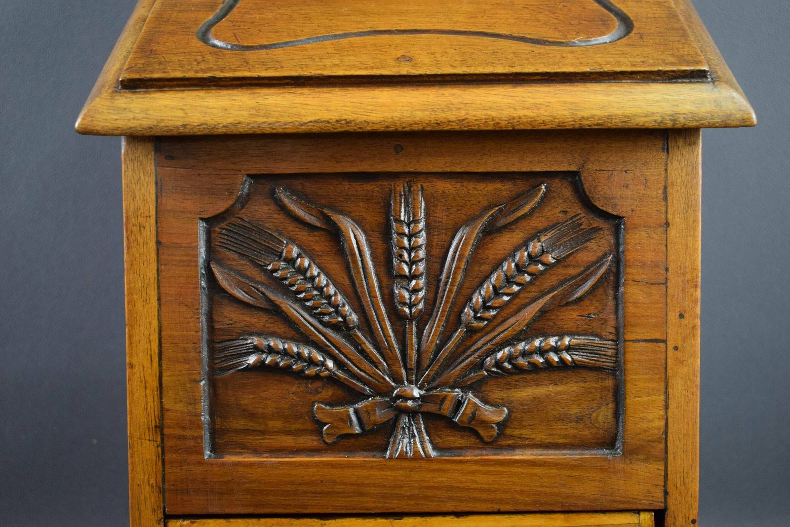 Vintage French Antique Wood "Saliero" Salt Box Provencal 19th photo furniture