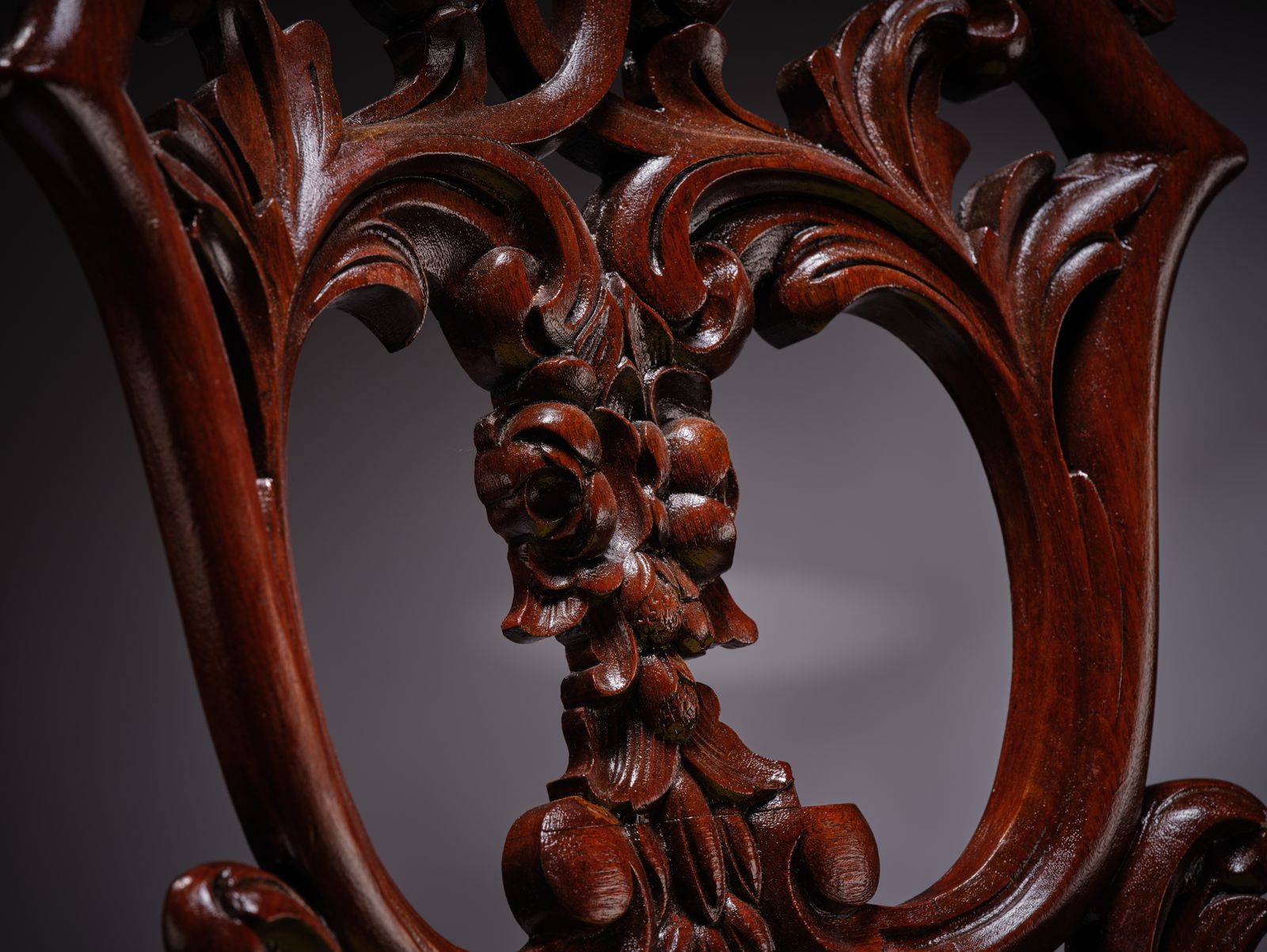 Stunning Ornately Hand Carved Walnut & Mahogany’pistachio Velvet Upholstered Ladies ‘Knicker’ Chair, England Circa 1900’s photo Furniture