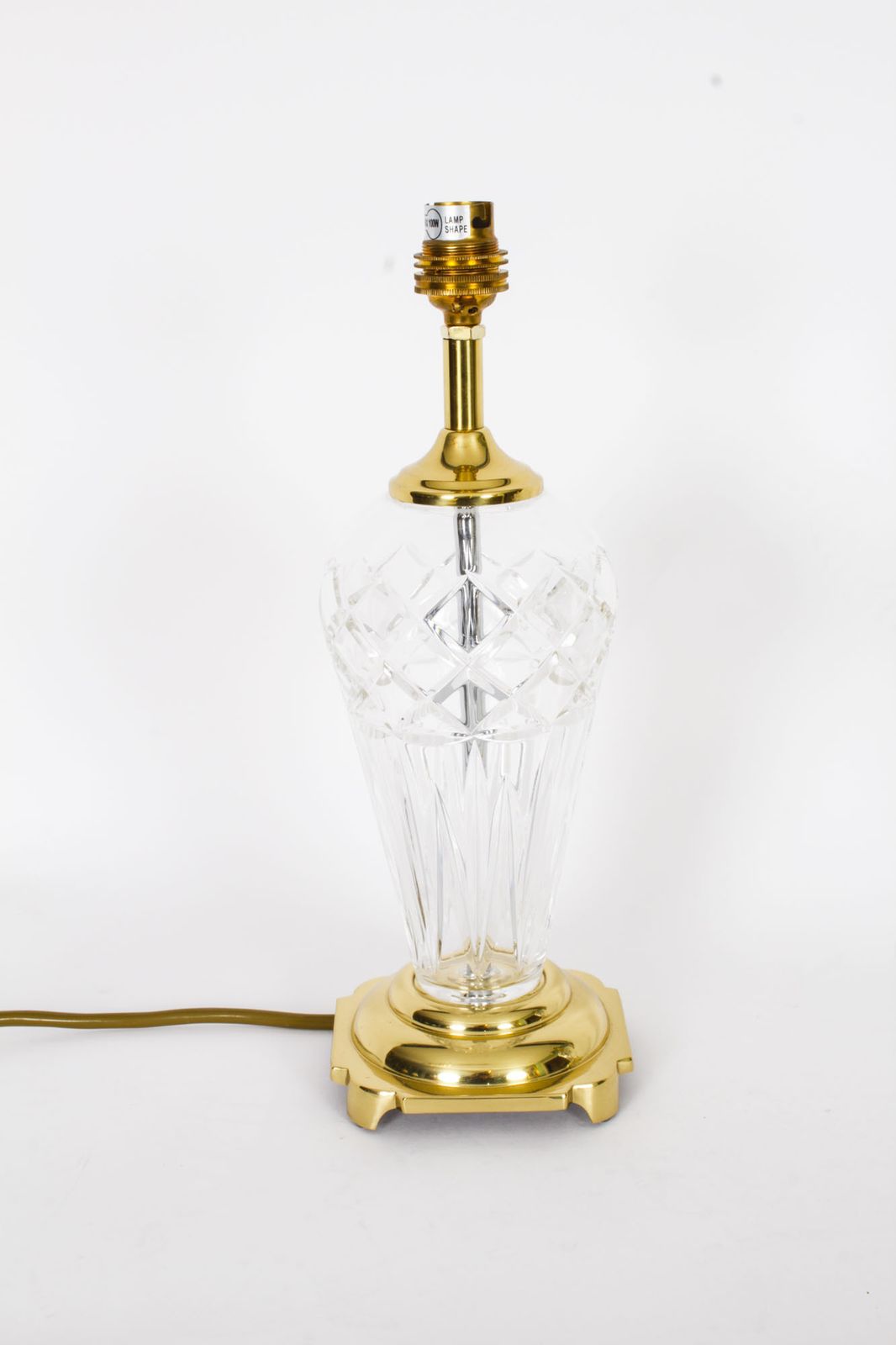 Vintage Pair Of Windsor Cut Glass Lamps  20th Century photo Lighting