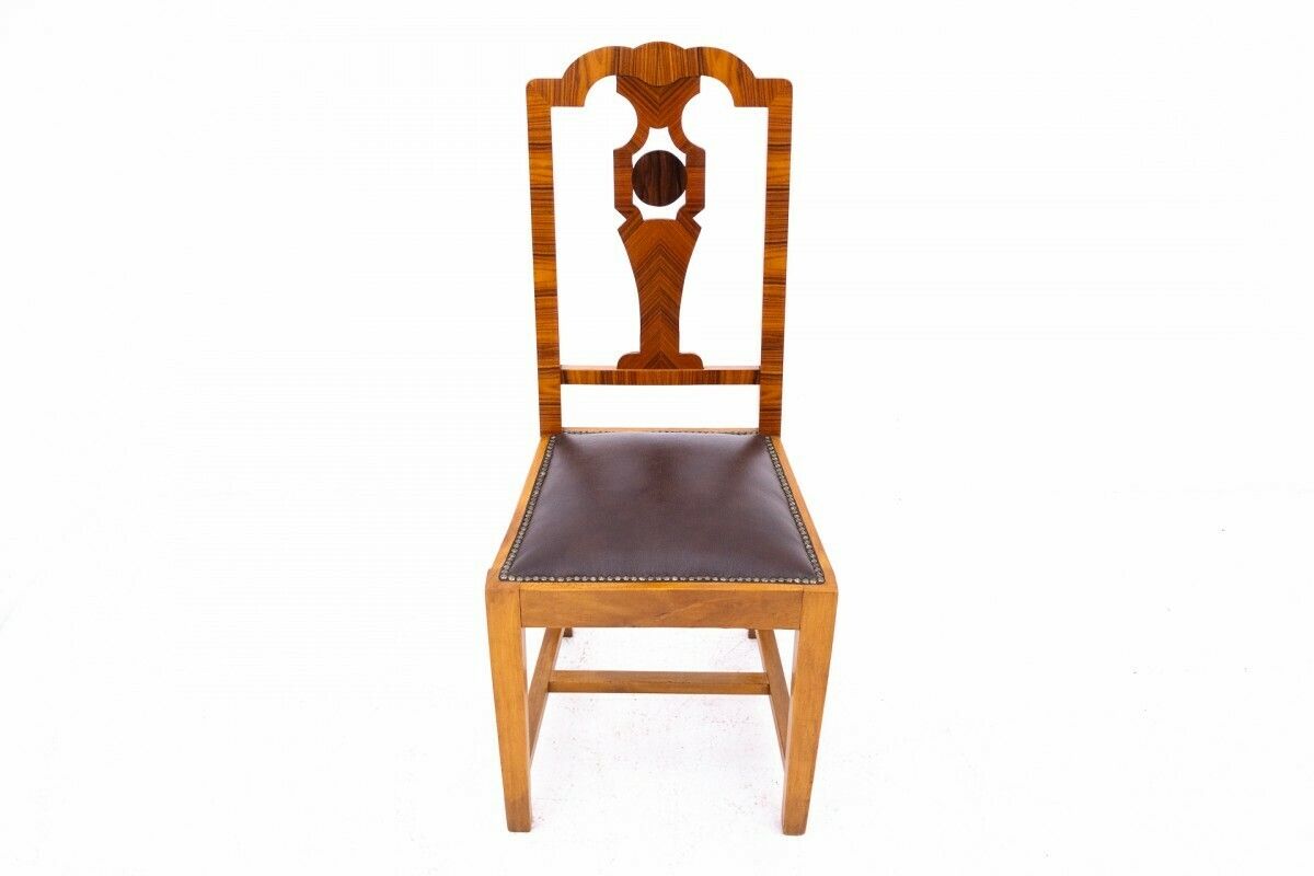 A Set Of Art Deco Chairs, 1940s, Poland. photo for sale