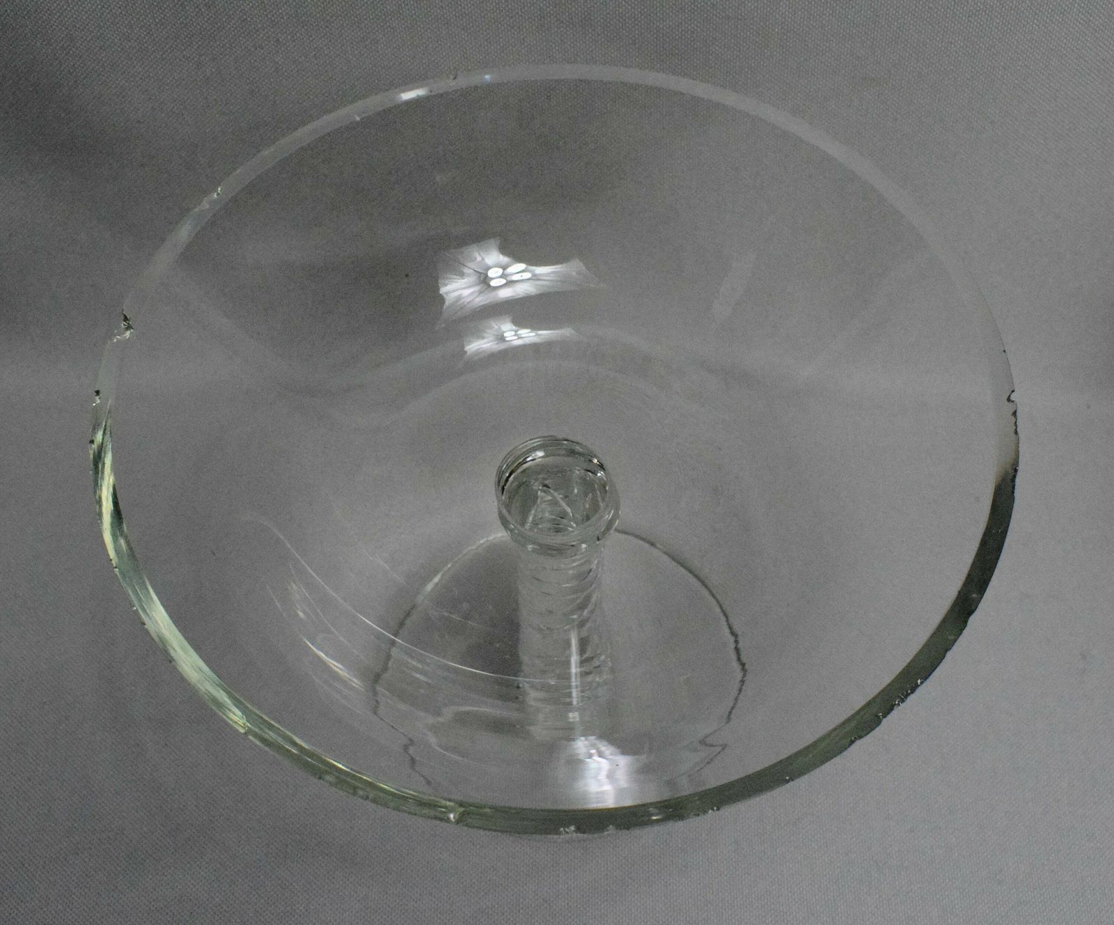 Rare Antique French 18th Century Twist Crystal Bowl Candy Dish photo for sale