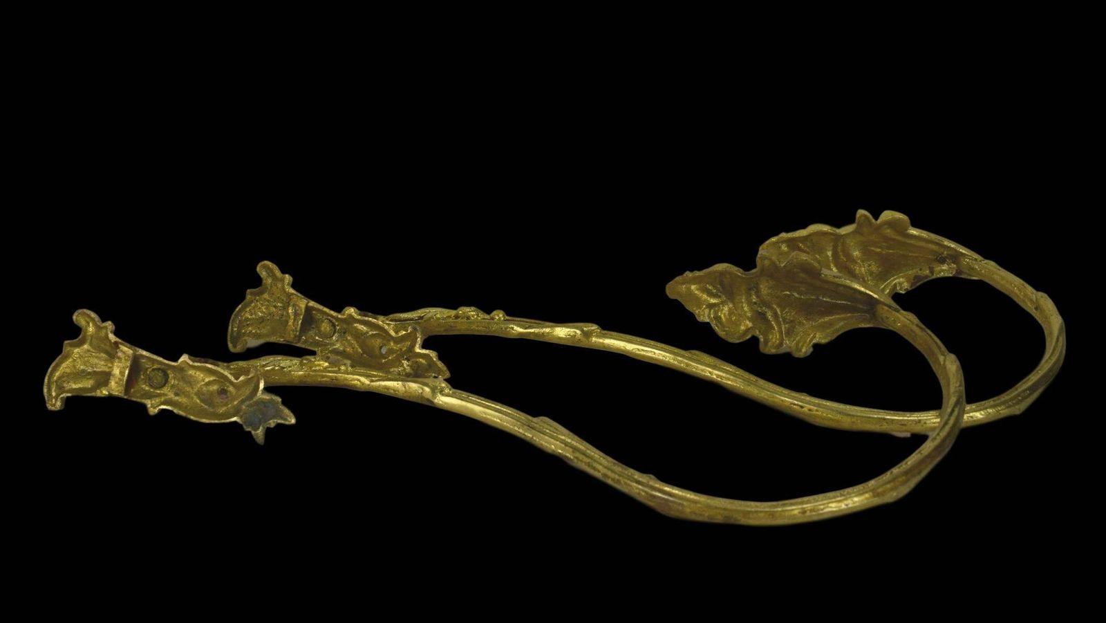 Large Antique French Regency Style Pair Of Ormolu Bronze Curtain Drapery Tiebacks Holdbacks 19th photo buy