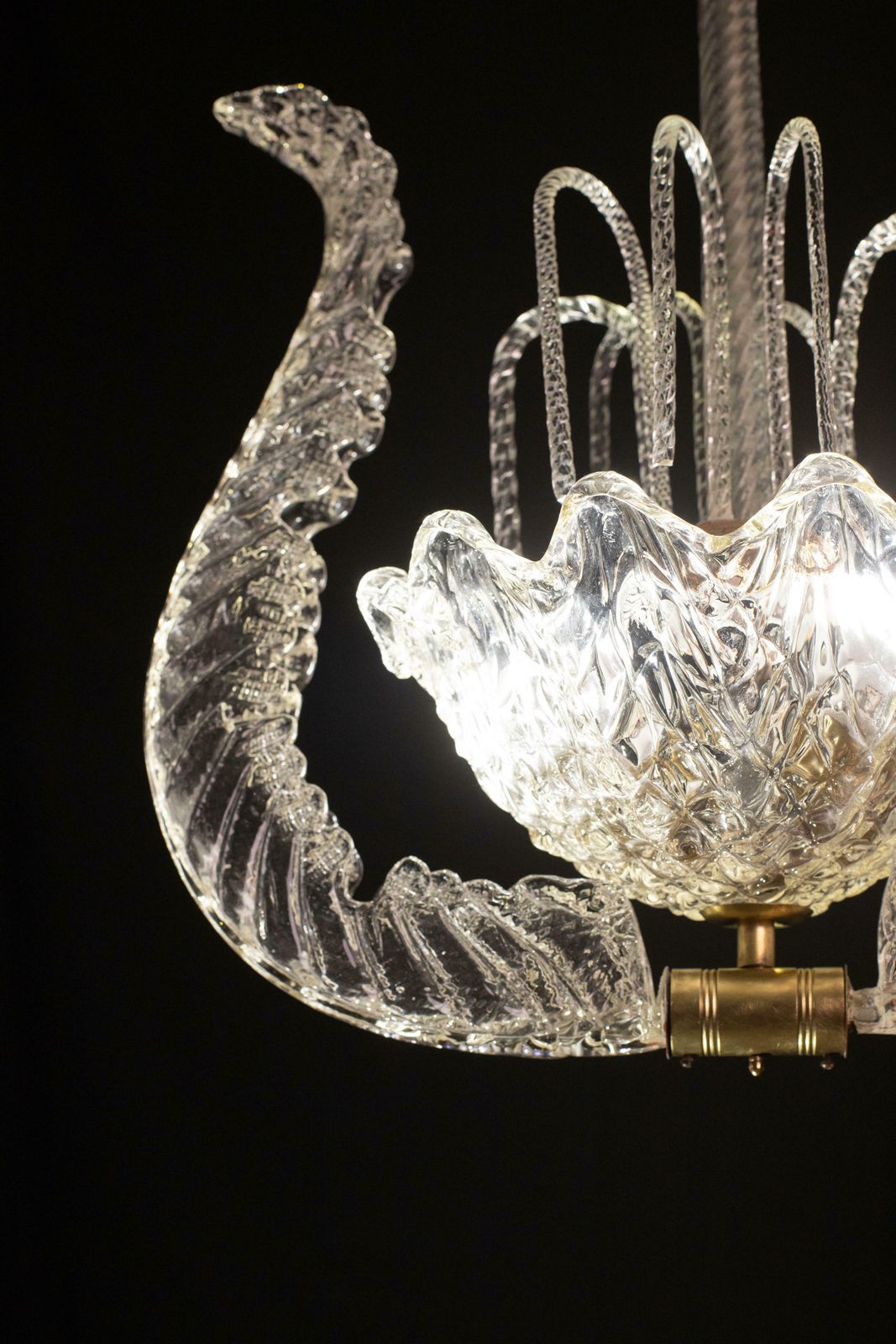 Set Of 2 Art Decò Fountain Chandelier By Barovier E Toso, Murano Glass, 1940 photo 3128.0