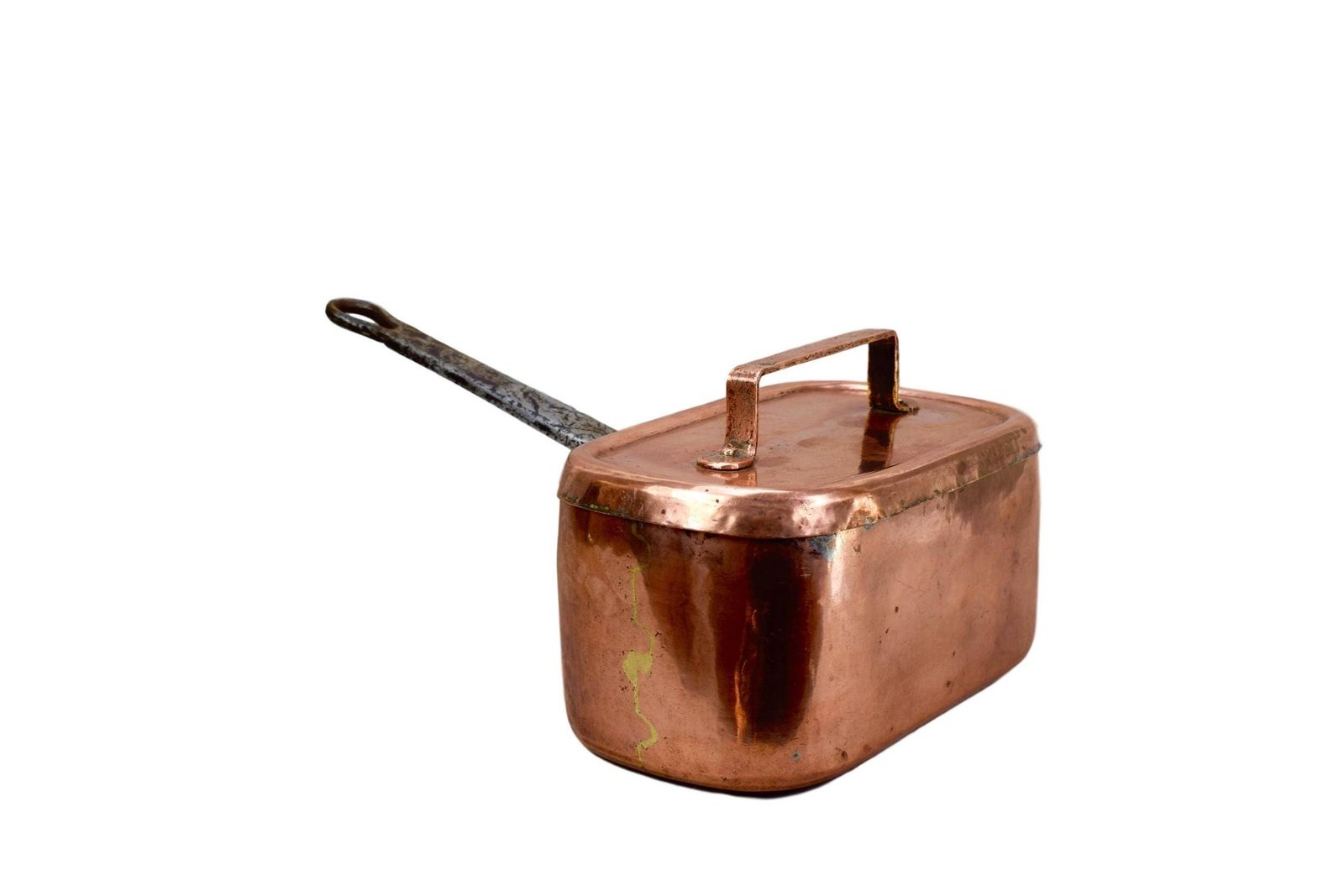 French Antique Dovetailed Copper Daubiere   Frenc Chef 19th.C Copper Braising Box   French Country Kitchen Copper
