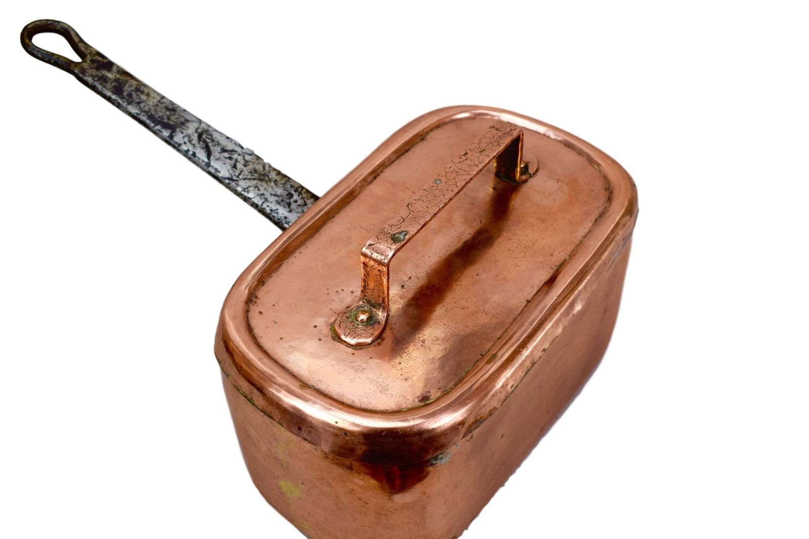 French Antique Dovetailed Copper Daubiere   Frenc Chef 19th.C Copper Braising Box   French Country Kitchen Copper photo furniture