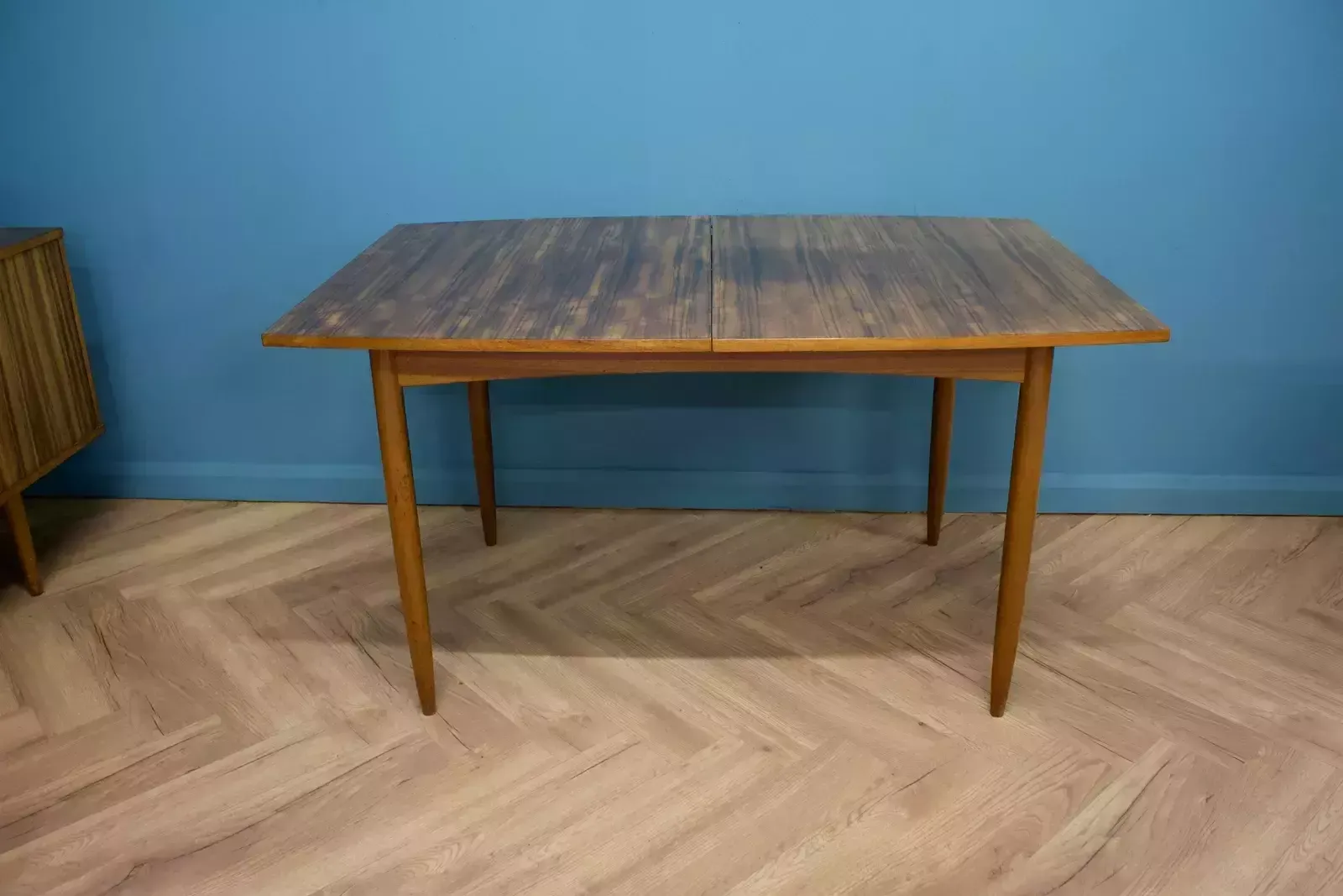 Mid Century Walnut Extending Dining Table photo furniture
