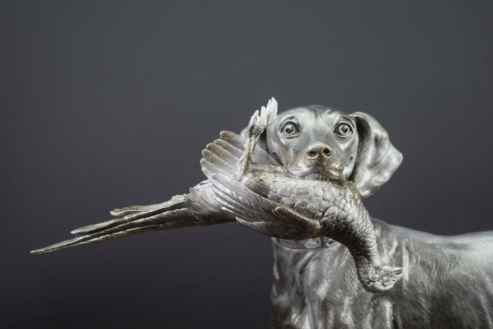 C.Masson Large Sculpture Hunting Dog French photo for sale