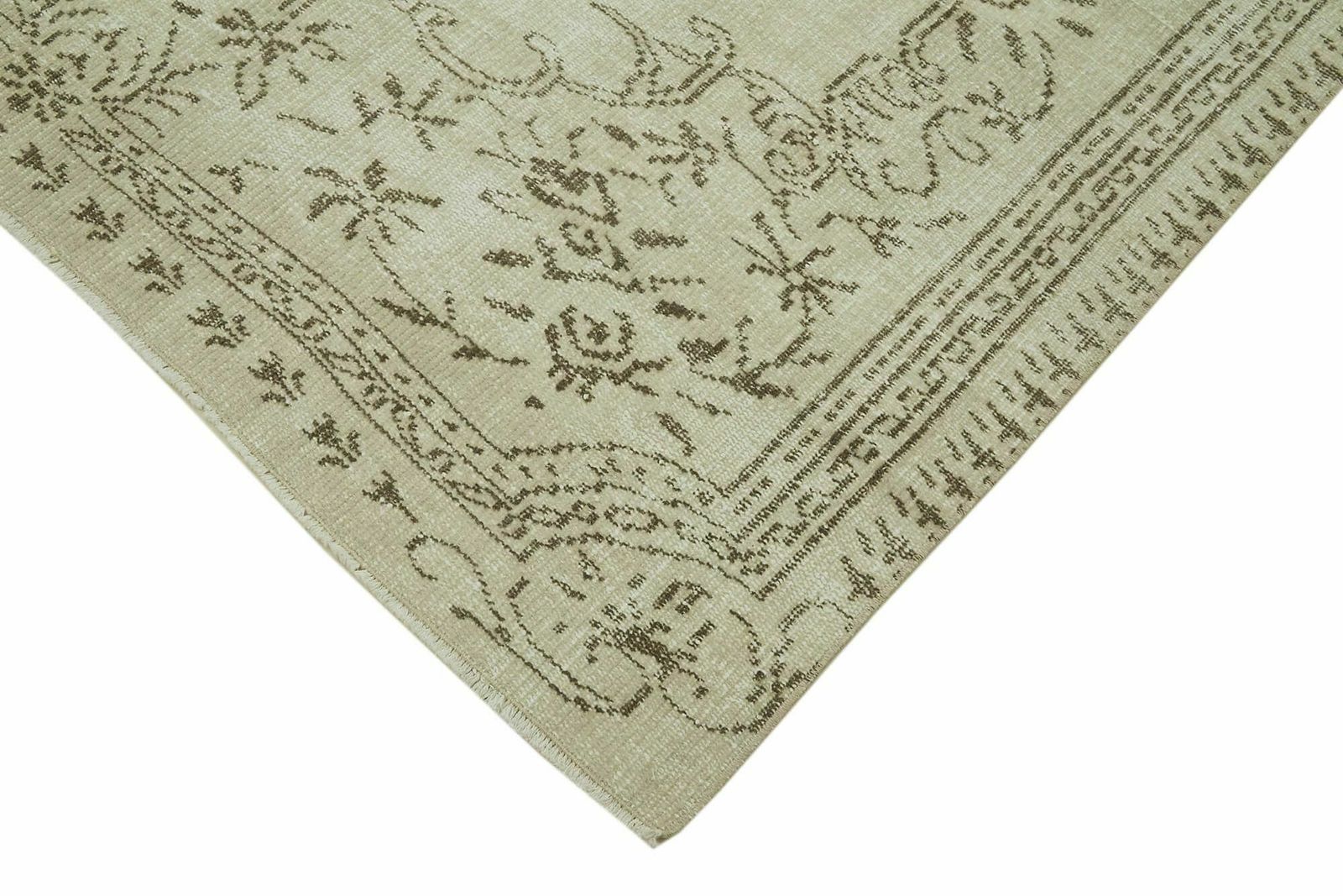 6x9 Beige Turkish Vintage Area Rug photo Textiles