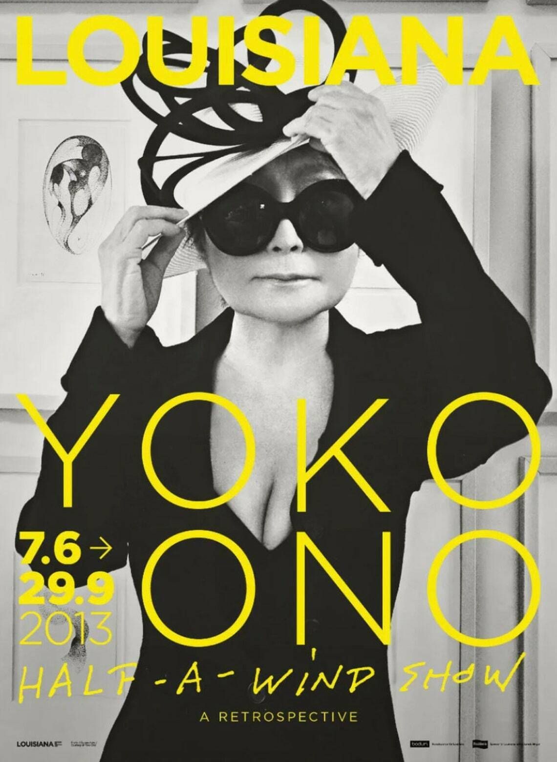 Original Yoko Ono Exhibition Poster   Half A Wind   Wall Art Authentic Museum Print Japanese Female Artist John Lennon Beatles