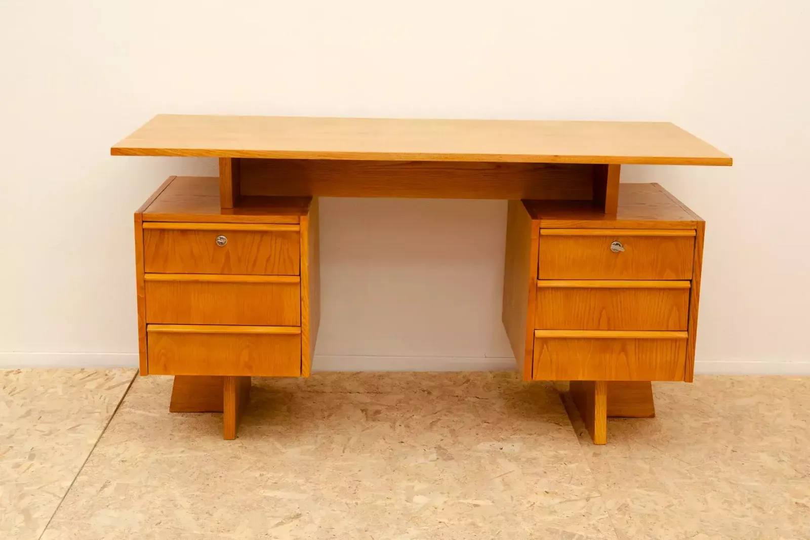 Fully Renovated Czechoslovak Huge Writing Desk, 1970´S, Central Europe photo furniture