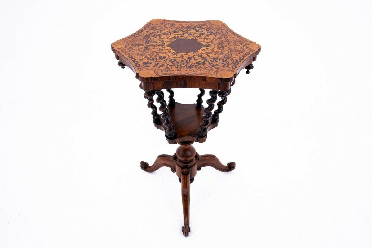 Inlaid Table, France, Circa 1880. After Renovation. photo furniture