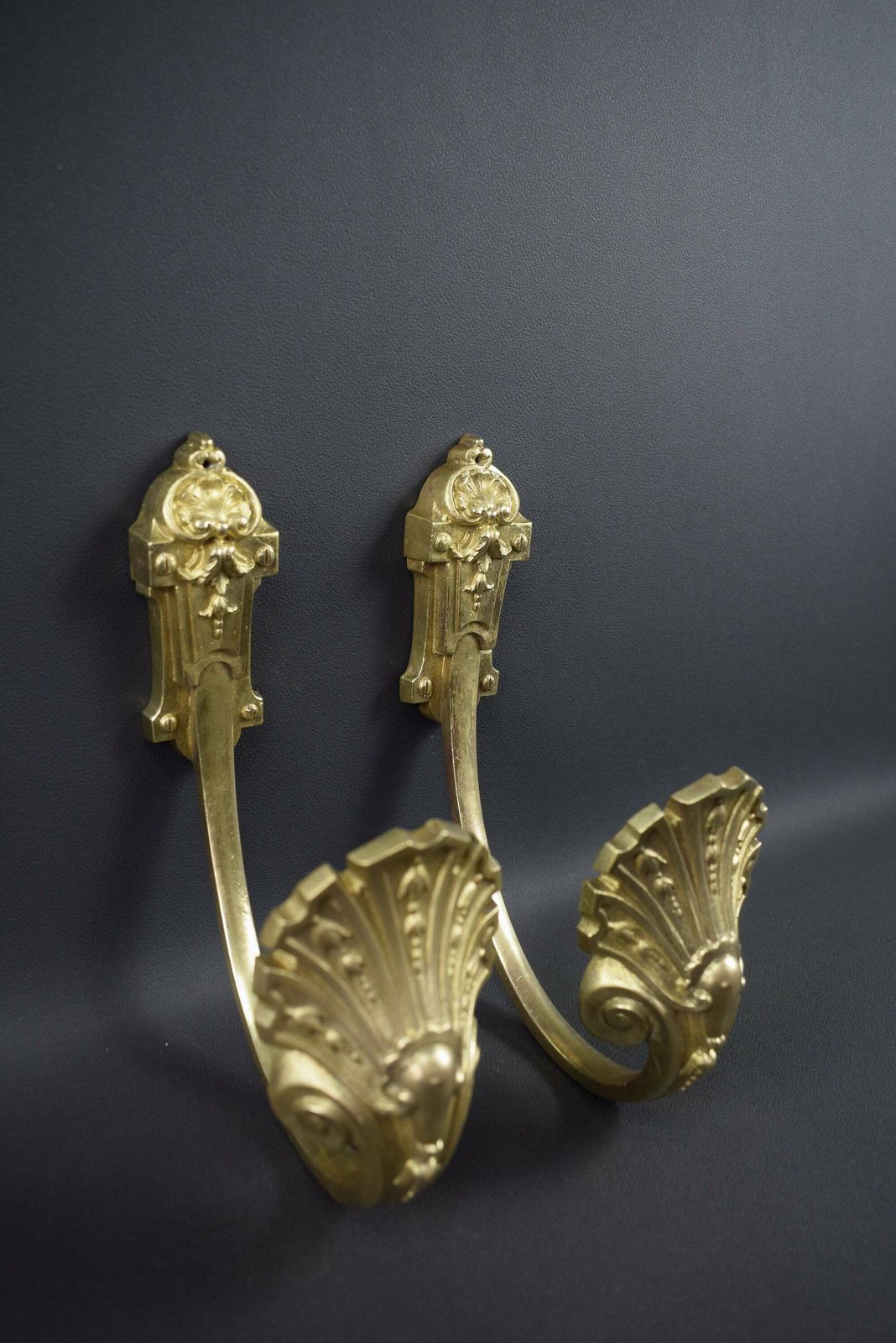 Vintage French Pair Of Louis XV Bronze Tiebacks Holdbacks photo for sale