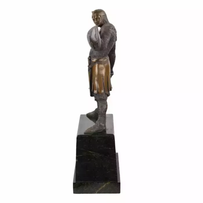 Bronze Sculpture Of The Knight Of Malta. Turn Of The 19th And 20th Centuries photo Art