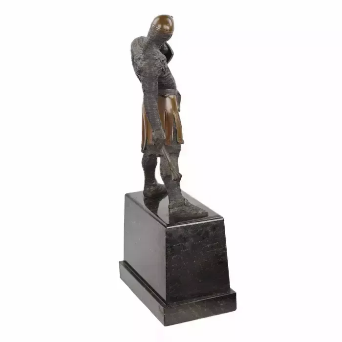 Bronze Sculpture Of The Knight Of Malta. Turn Of The 19th And 20th Centuries photo vinterior