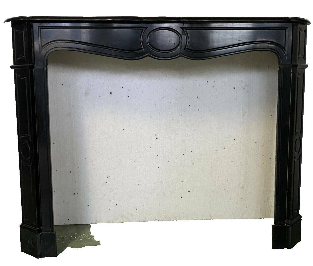 Louis XV Style Fireplace Model Pompadour Black Marble 20th Century photo 1735.275