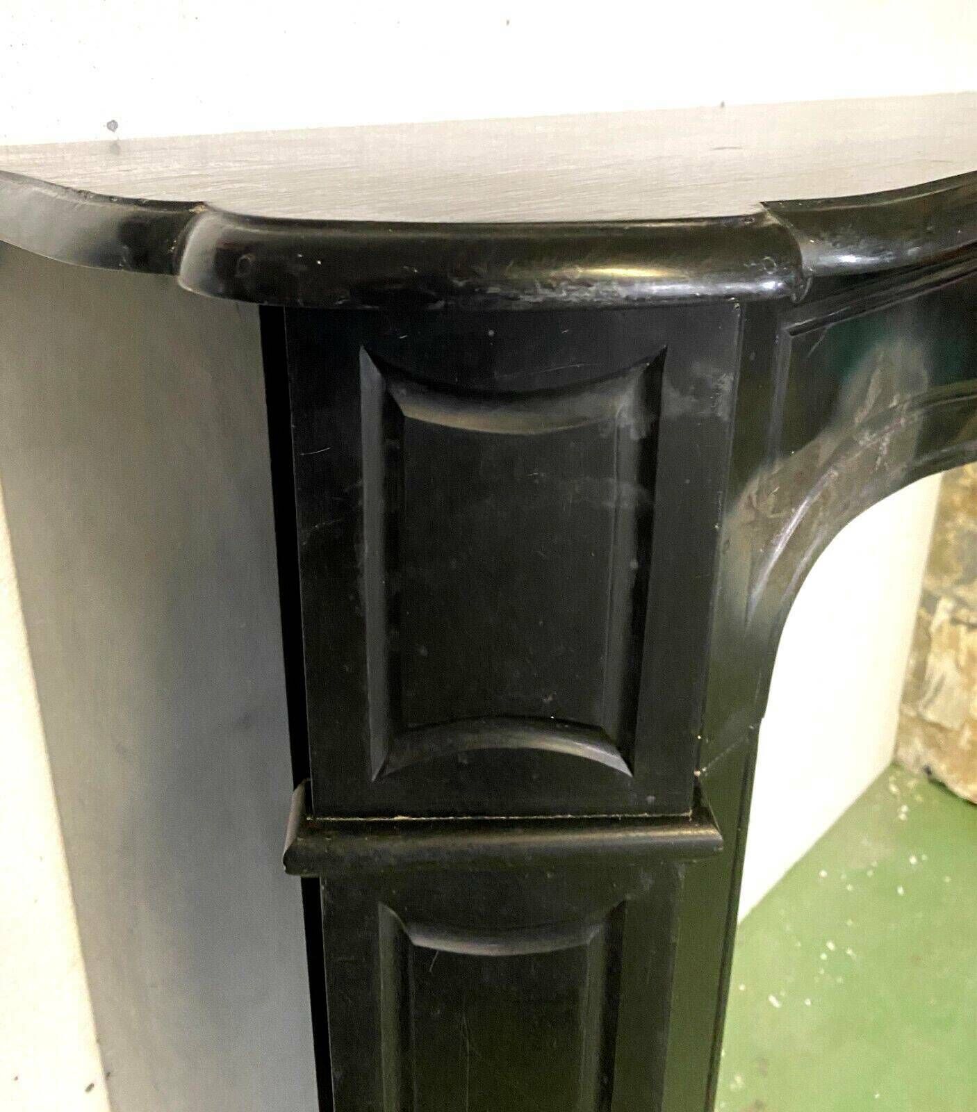 Louis XV Style Fireplace Model Pompadour Black Marble 20th Century photo vinterior
