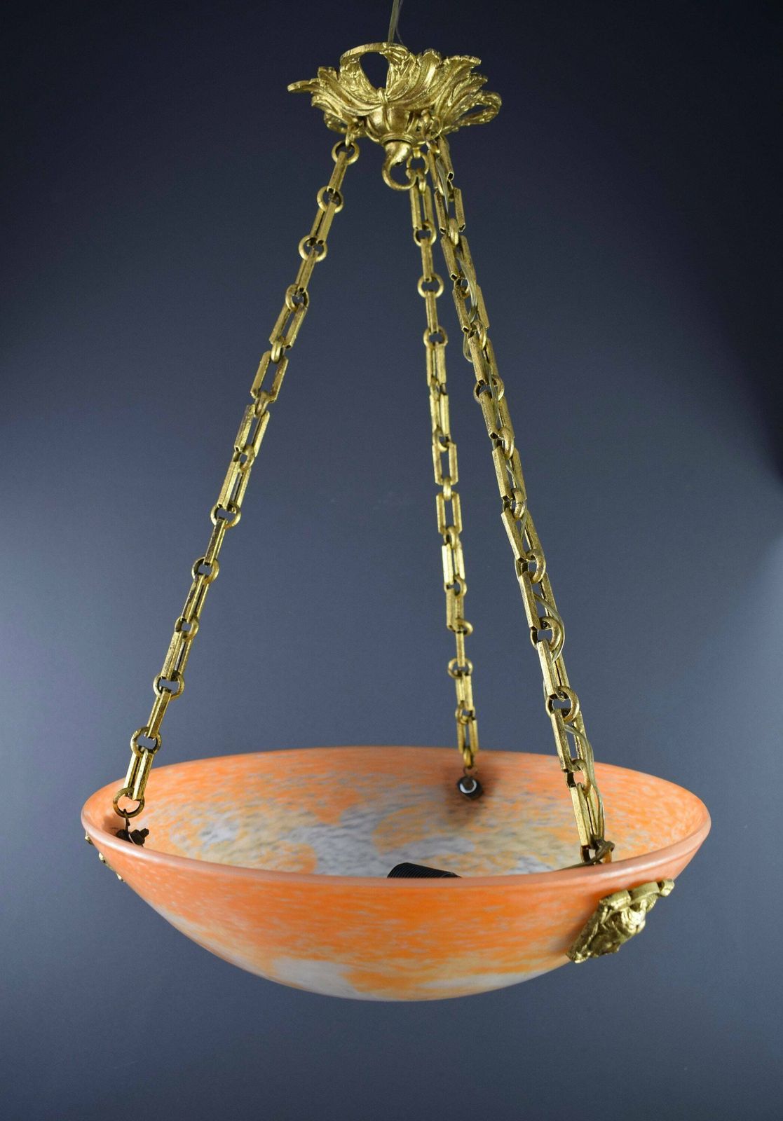 Vintage French Antique Hanging Chandelier Glass Paste 1920 photo buy