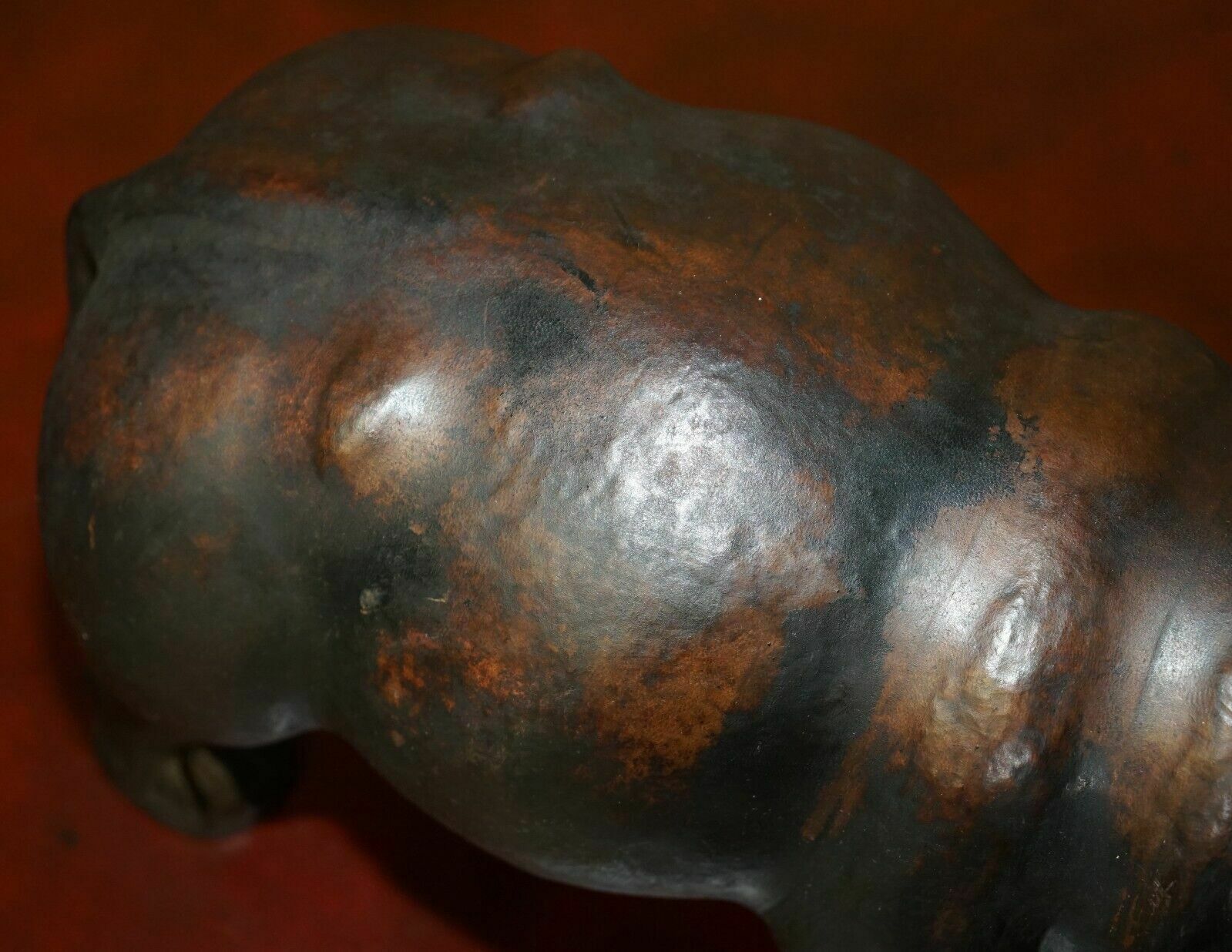 Collectable Liberty's London Omersa Brown Leather Hippopotamus Footstool Hippo photo buy