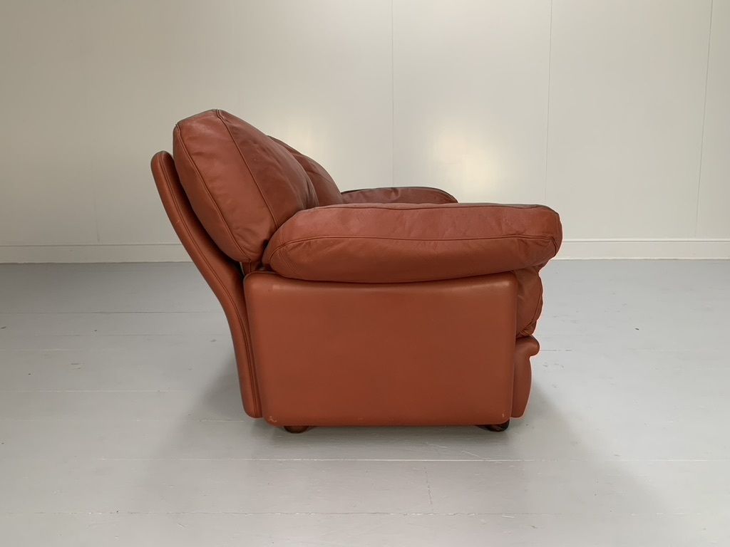 Poltrona Frau “Poppy” 2 Seat Sofa & Armchair – In Buffalo Leather photo vinterior
