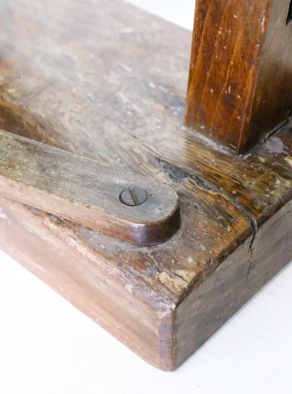 photo vintage Antique Wool Winder Spinning Wheel 19th C. Indian Asian Charkha Country Rustic