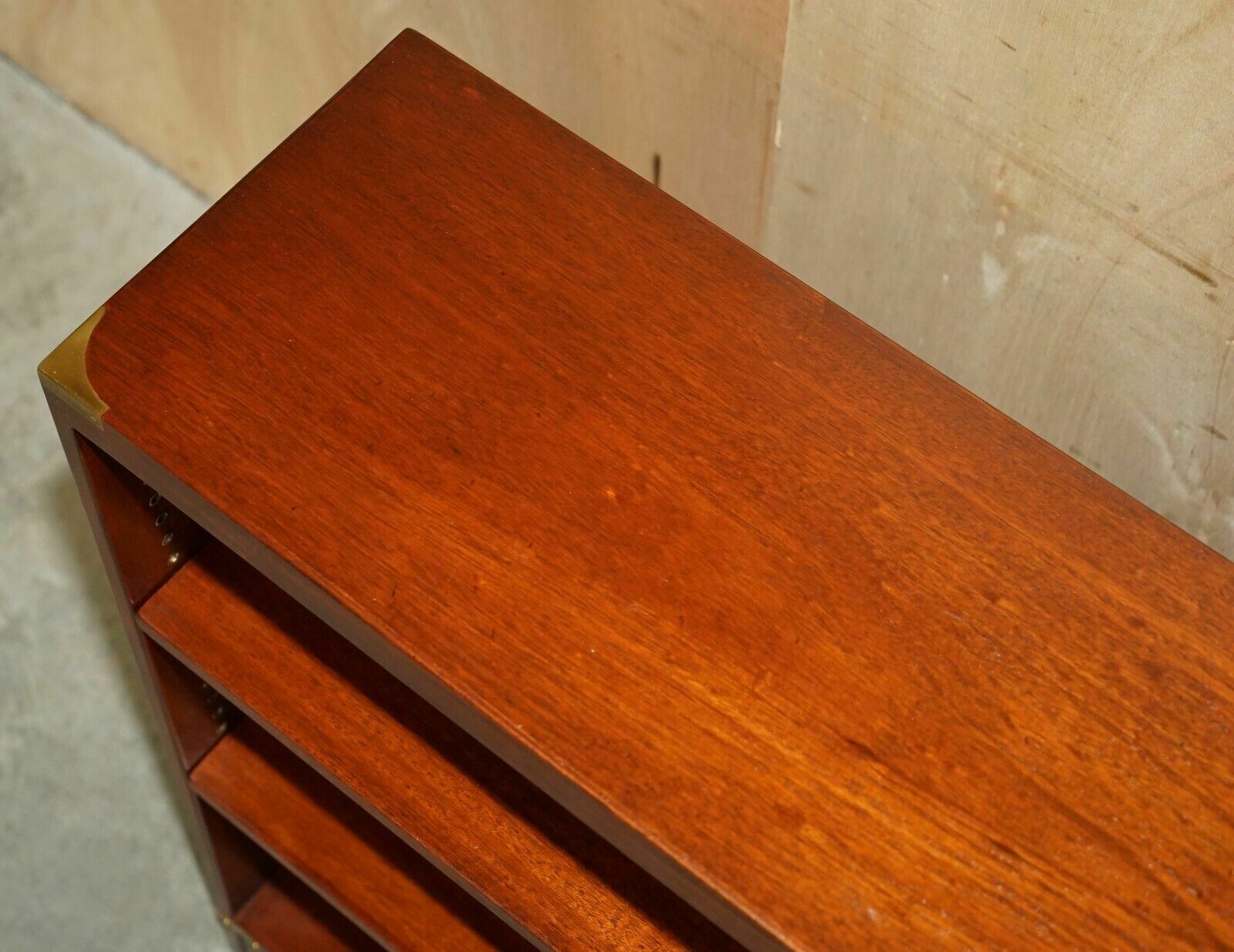 Reh Kennedy Harrods London Solid Mahogany Campaign Dwarf Library Bookcase photo Furniture