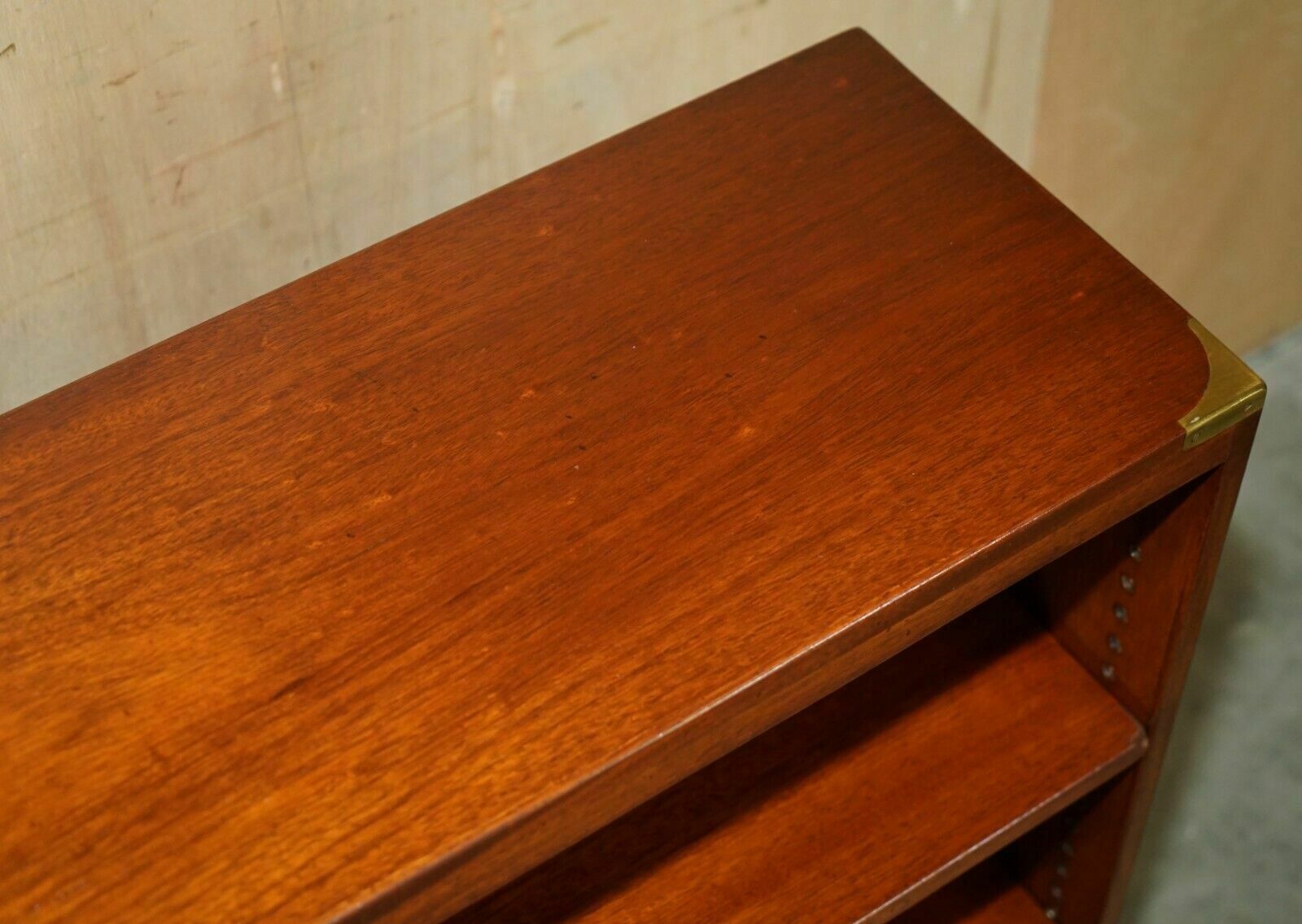 Reh Kennedy Harrods London Solid Mahogany Campaign Dwarf Library Bookcase photo 1250.0