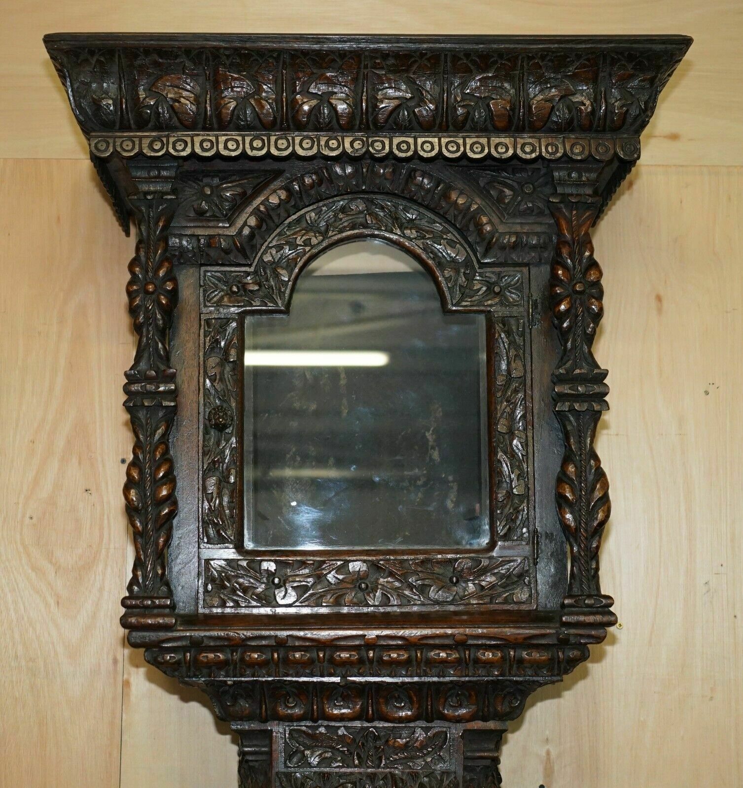 9950.0 Exquisite Antique Restored Hand Carved Grandfather Clock Case Depicting A King photo