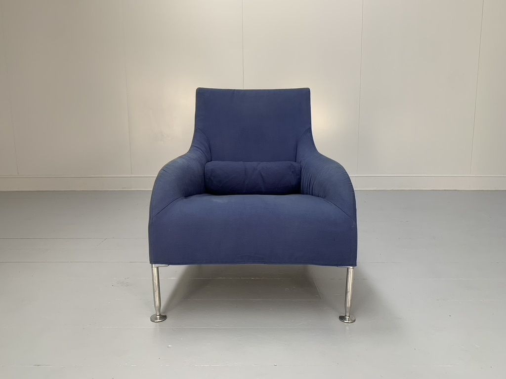 B&B Italia “Florence” Armchair – In Mid Blue Fabric photo furniture