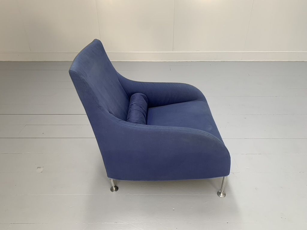 B&B Italia “Florence” Armchair – In Mid Blue Fabric photo buy
