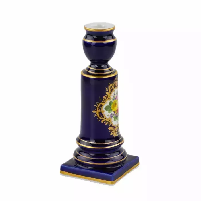 Small Candlestick From The Meissen Porcelain Manufactory. photo furniture