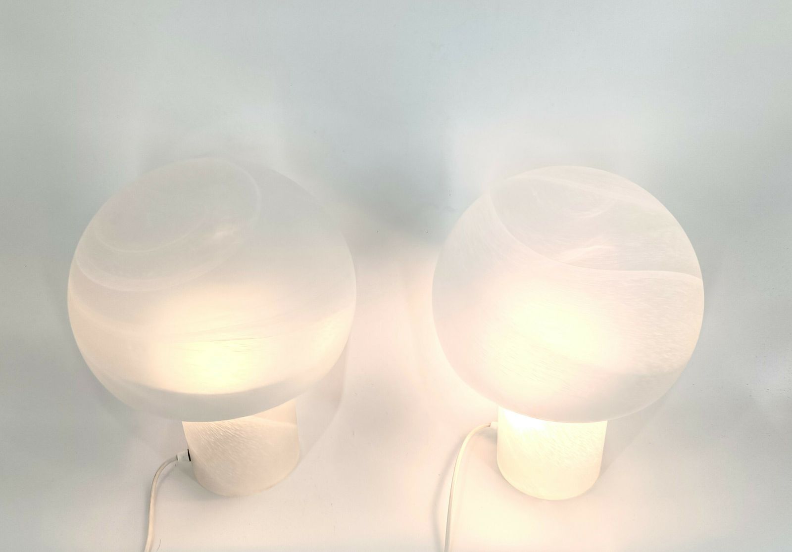 Pair Of Mushroom Table Lamps By Peil And Putzler, 1970s photo vintage