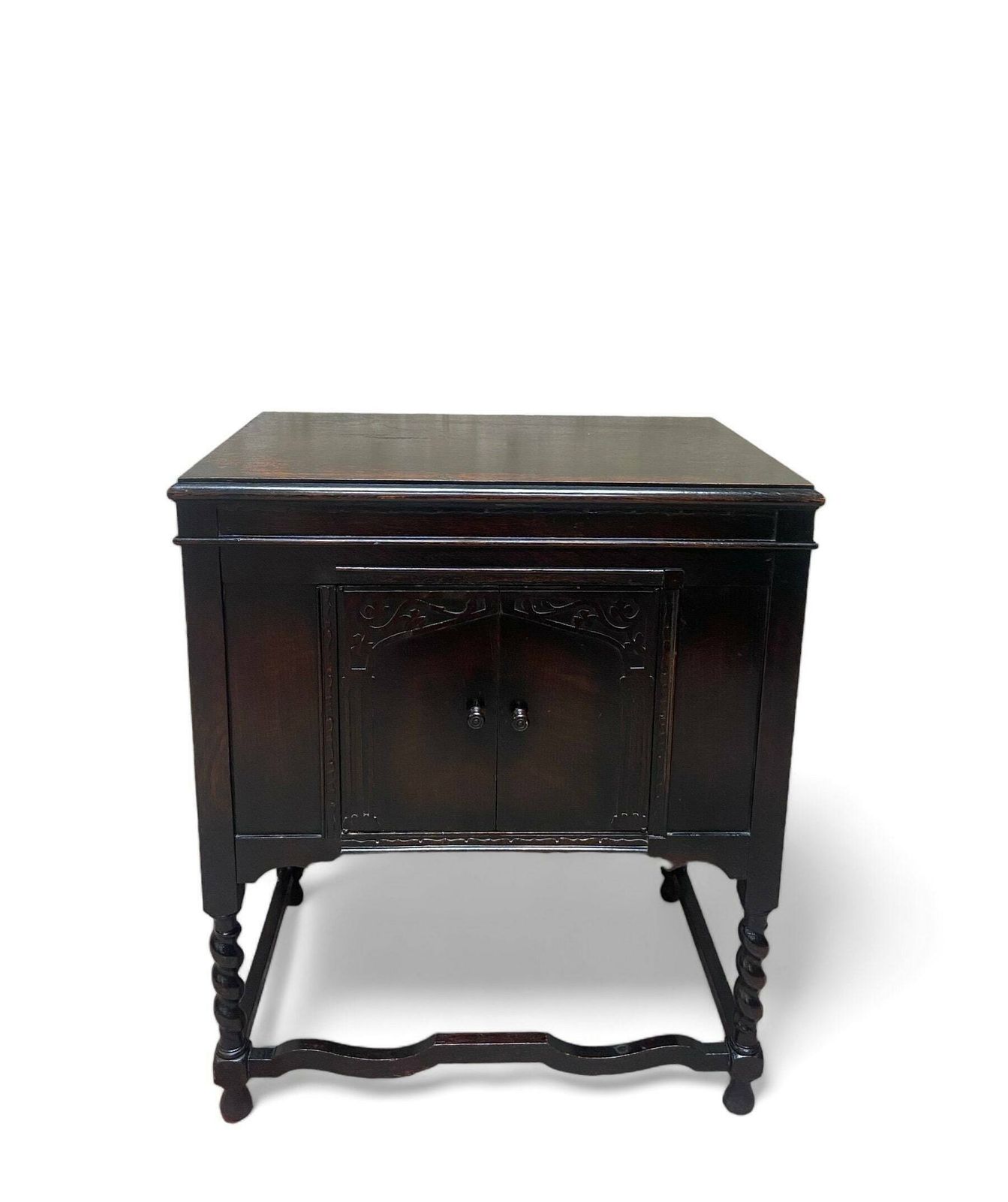 Antique Blanket Box Coffer / Old Dulceola Gramophone Cabinet / Made In England 1920s photo 220.0