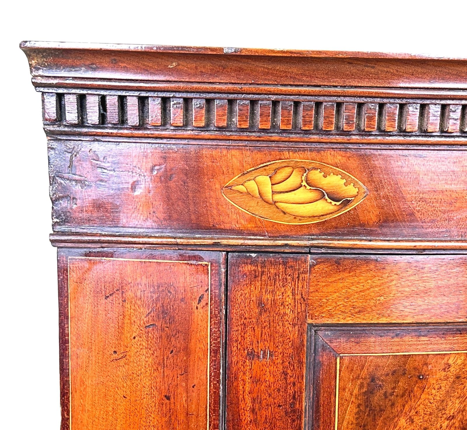 18th Century Mahogany Bow Corner Cupboard (England, Circa 1780) photo for sale