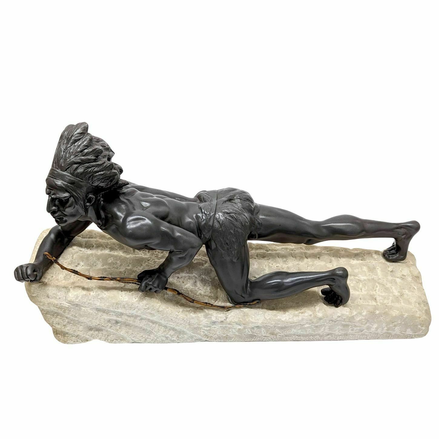 The Indian On The Lookout, 1900 Statue On Natural Terrace photo Art