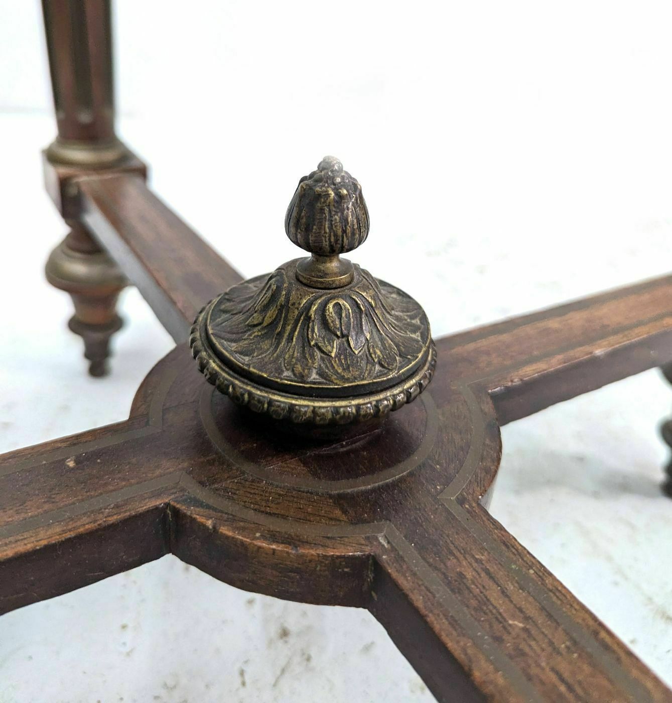 photo furniture 19th Century Louis XVI Style Mahogany And Brass Hot Water Bottle Table