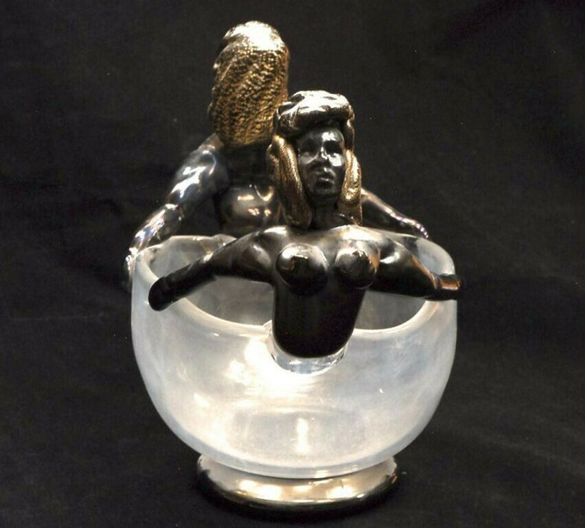 Iridescent Bowl With Figurine In Figurehead Position, Ercole Barovier, 1930 photo buy