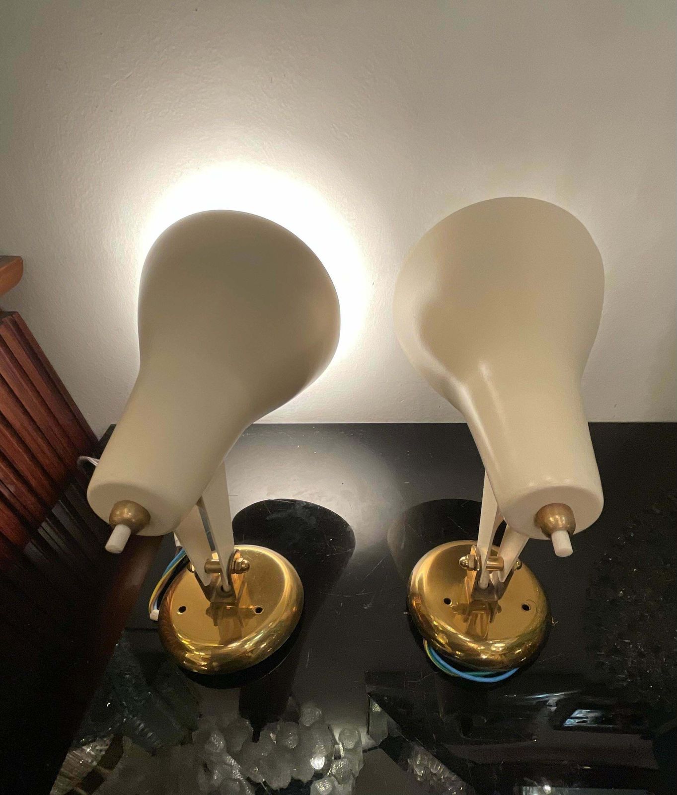 Stilnovo  . Pair Of 1950s Wall Sconces   Made In Italy photo vinterior