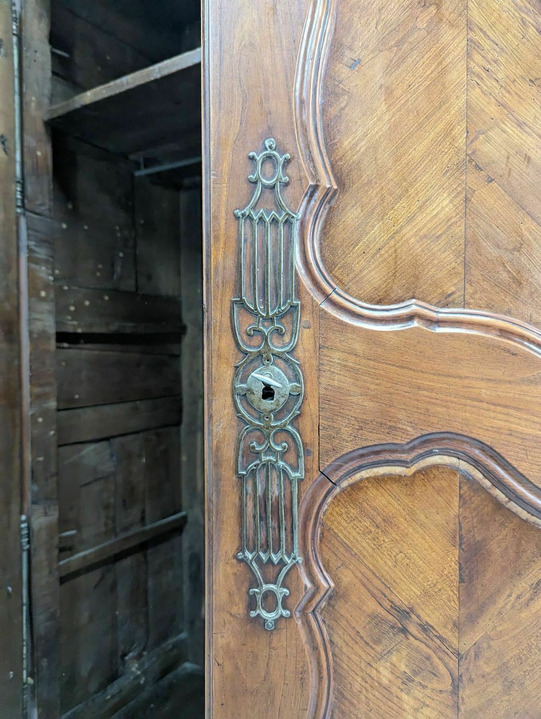 photo furniture Louis XV Wedding Dauphinoise Wardrobe From The 18th Century In Walnut