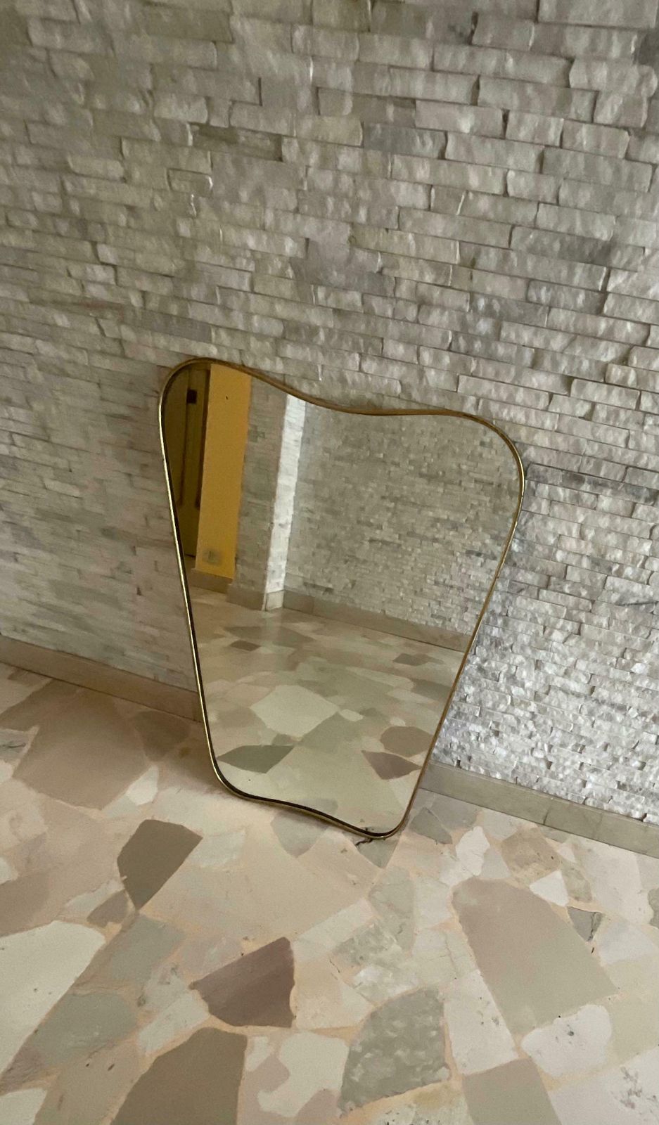 Fontanarte   Pietro Chiesa   Mirror With Brass Frame   Italy 1950s photo furniture