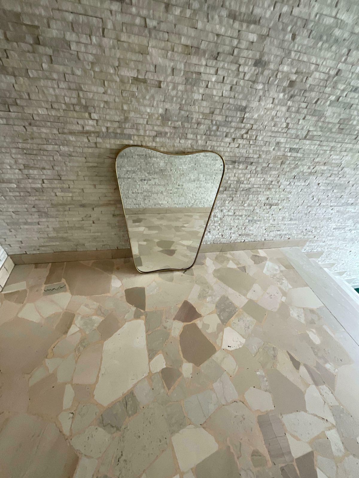 Fontanarte   Pietro Chiesa   Mirror With Brass Frame   Italy 1950s photo for sale