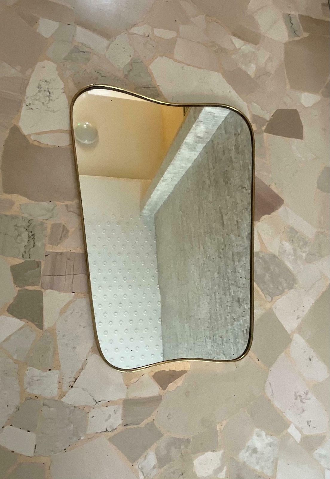 Home Decor Fontanarte   Pietro Chiesa   Mirror With Brass Frame   Italy 1950s photo