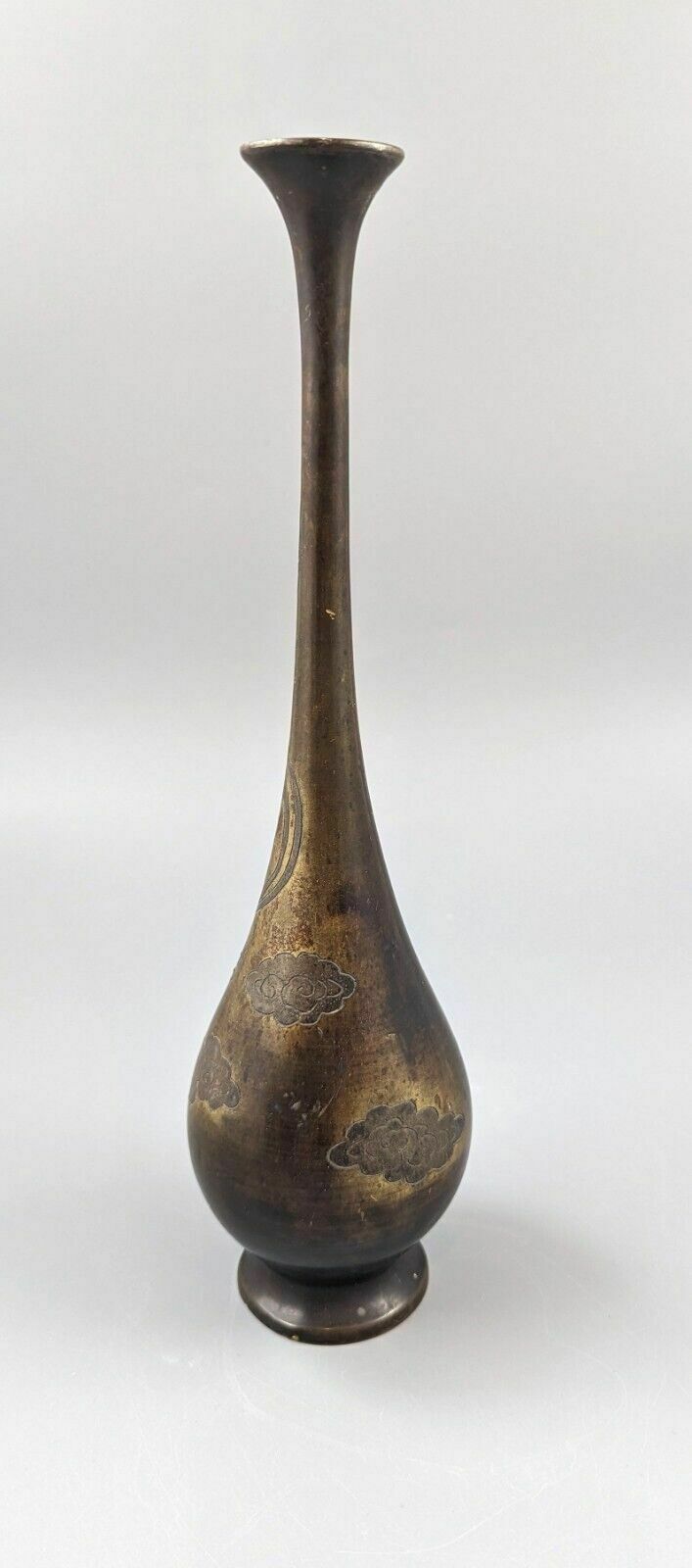Antique Japanese Bronze Vase 19th Century, Late Mieji Period photo 250.0