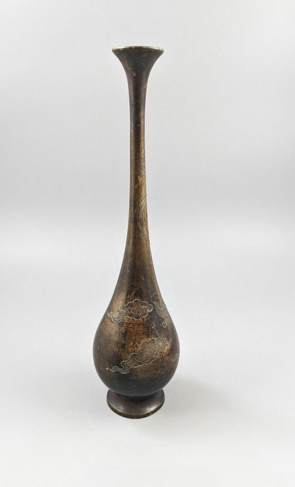 Antique Japanese Bronze Vase 19th Century, Late Mieji Period photo buy