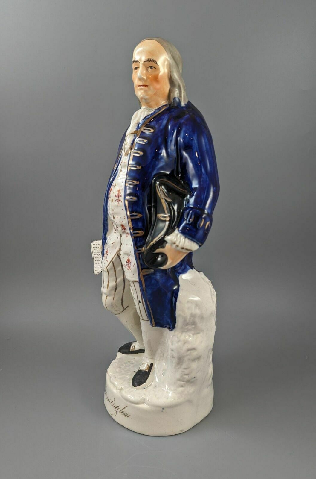 Rare Staffordshire Figure Of Benjamin Franklin Named Washington,Circa1860. photo for sale