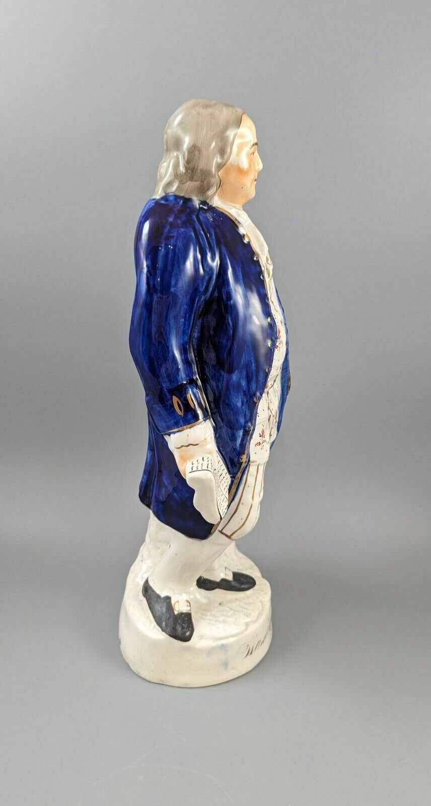 Rare Staffordshire Figure Of Benjamin Franklin Named Washington,Circa1860. photo vintage