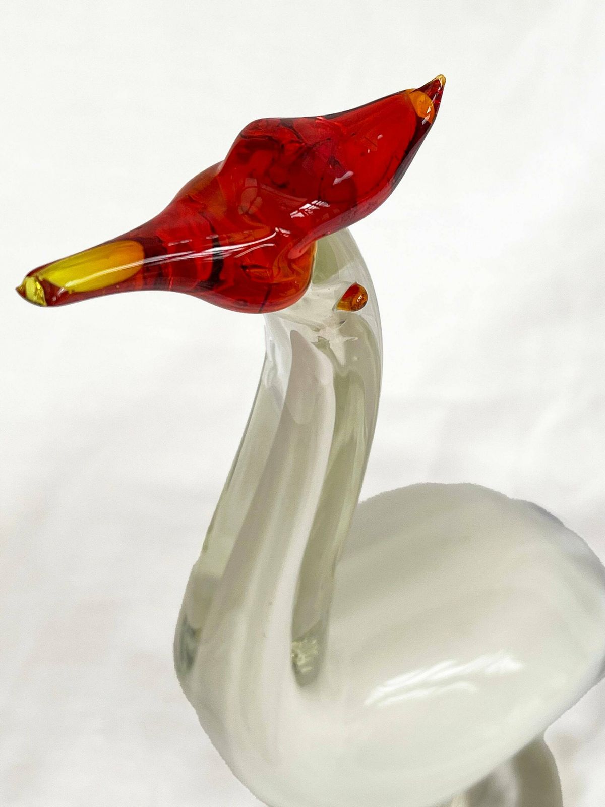Mid Century Vintage Murano Figurine Crane/Heron, Vintage Crane, Art Glass, Crane Italian, Chinese Crane Murano, Collectible Art Glass photo buy