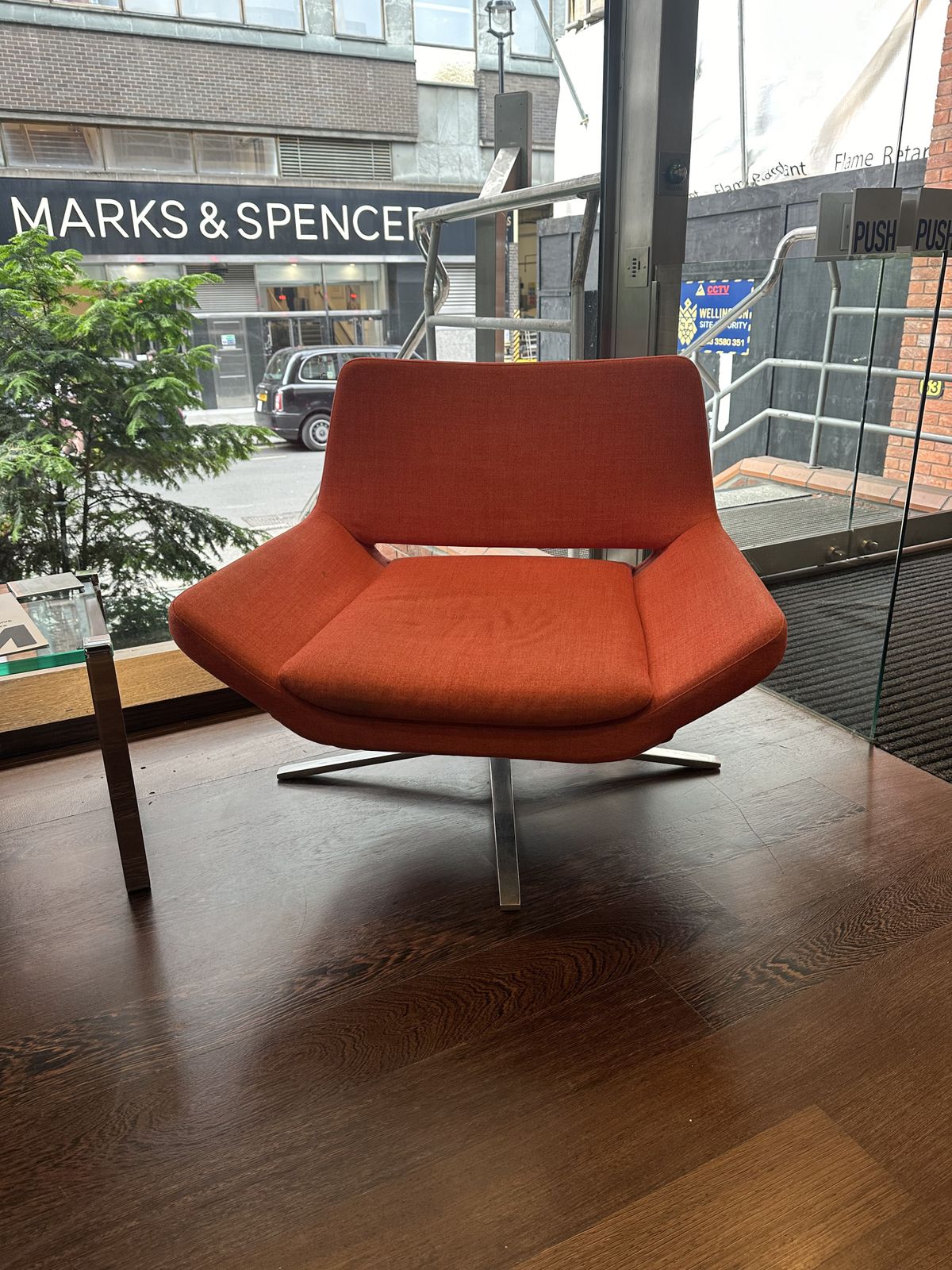 Stunning Jeffrey Burnett Bb Italia Metropolitan Chair In Burnt Orange Set Of 3 photo vinterior