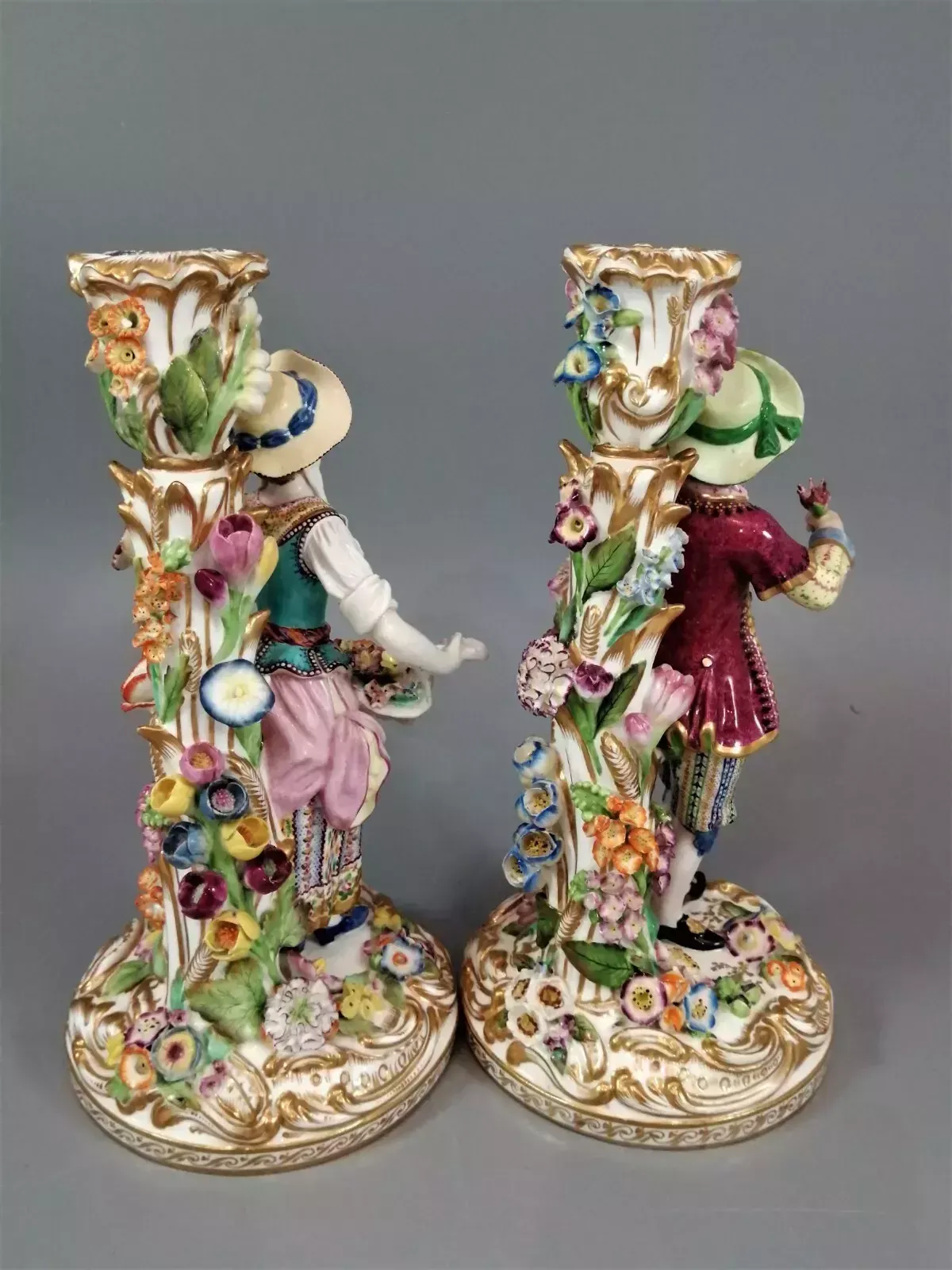 A Beautiful And Rare Pair Of Minton Porcelain Figural Candlesticks ,C.1835 photo 1600.0