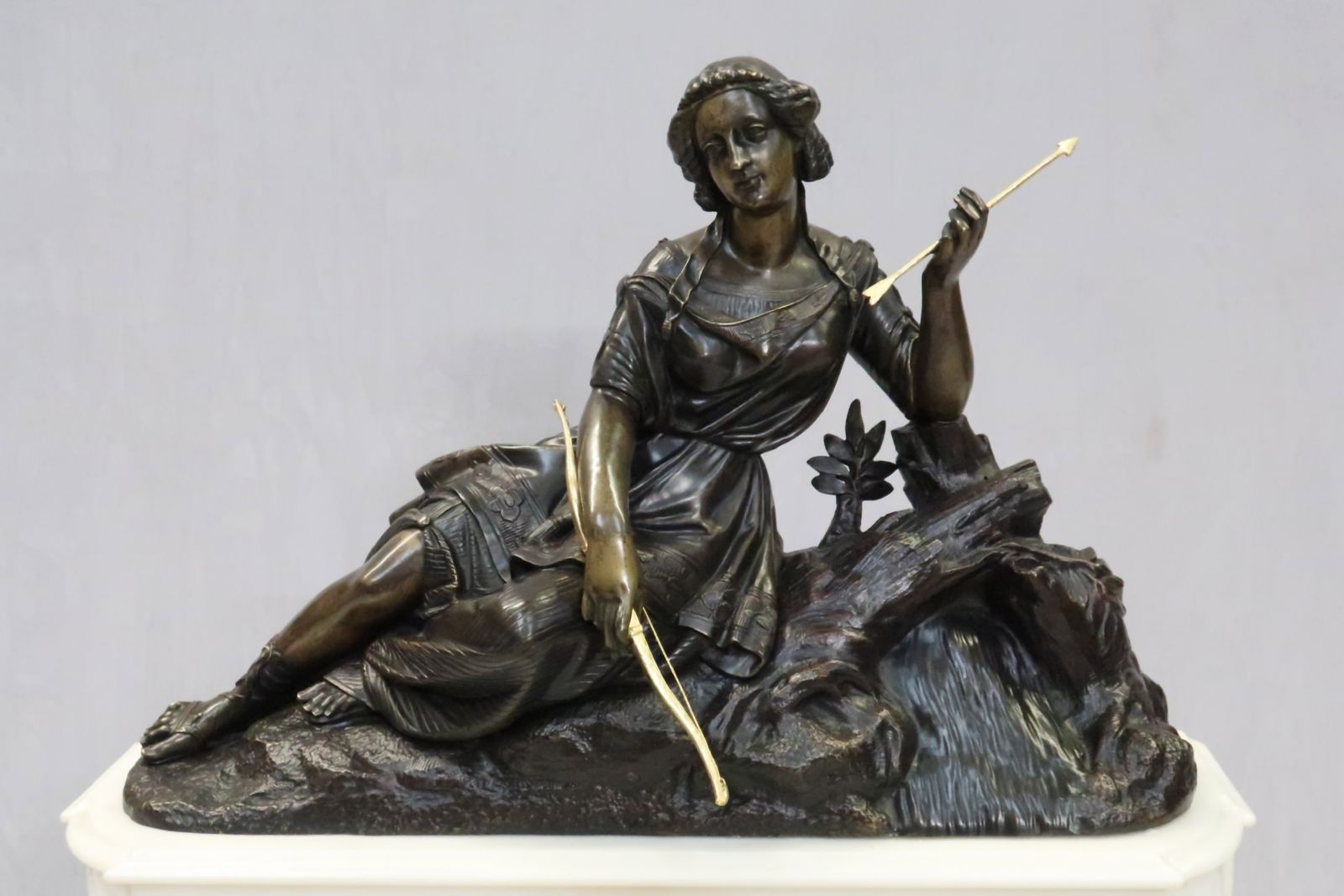 French Victorian Bronze Mantel Clock By Deniere And Cailleaux photo 3600.0