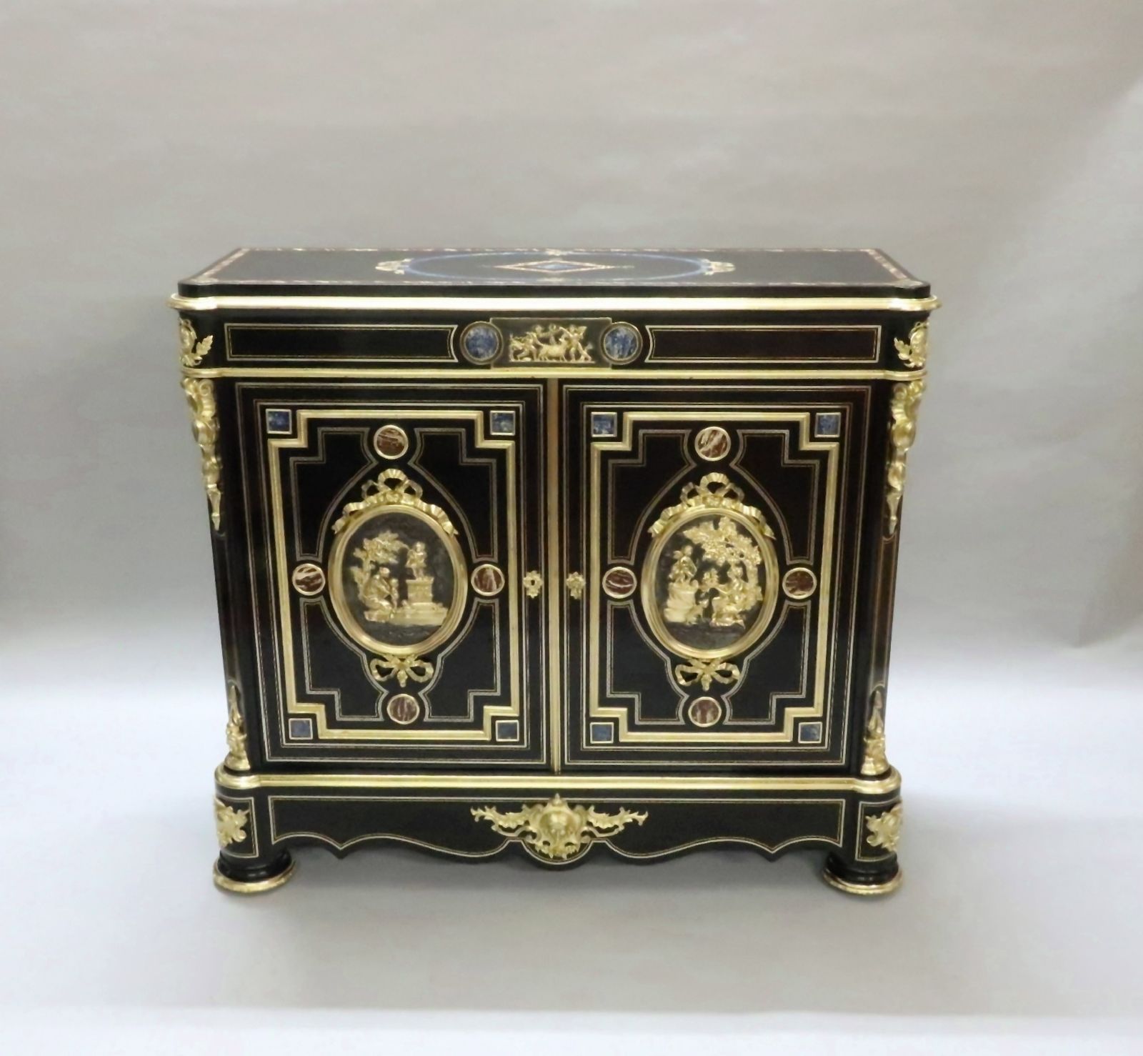 French Louis Philippe Ebonised And Inlaid Cabinet Attributed To Monbro photo furniture
